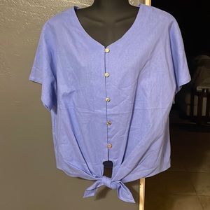 Anne Klein linen Short Sleeve